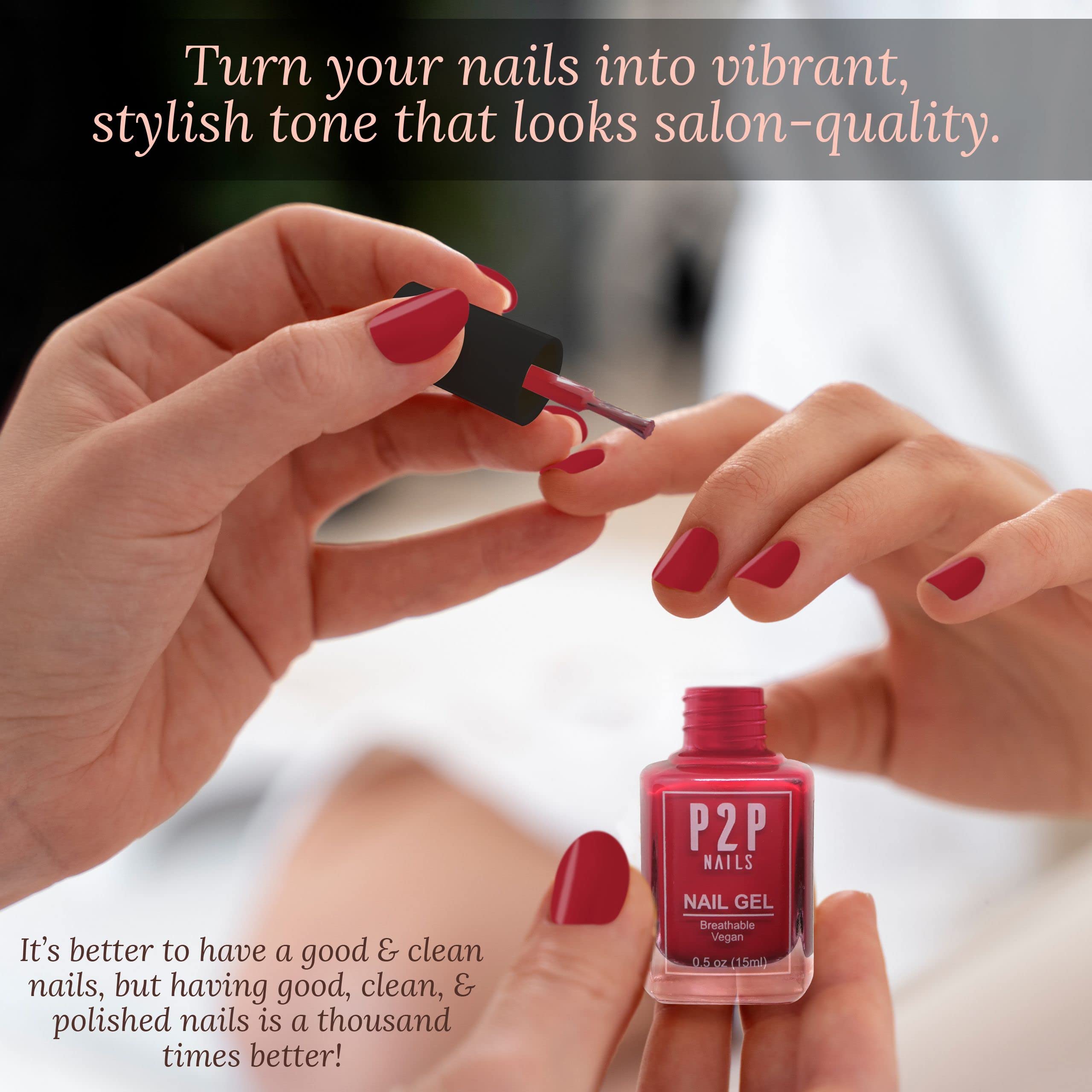 Vegan Burgundy Nail Gel Polish - Quick Dry Long Lasting Nail Art Gel with Smooth Texture - Vibrant Colors for Stylish Women - Perfect for Manicures, Pedicures & Nail Art Designs (Cherrific!)
