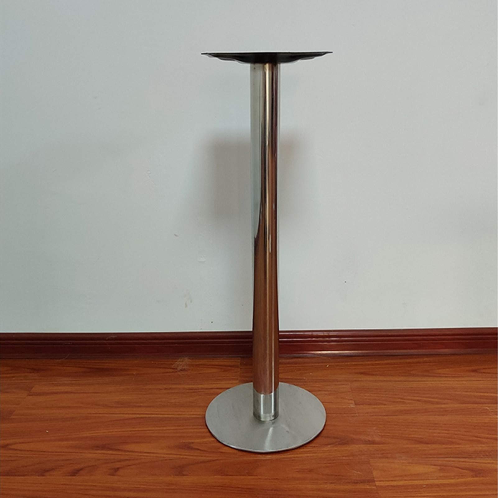 Heavy Duty Single Column Desk Leg - Silver Metal Thickening Round Tube Bracket for Kitchen, Bar, Coffee Table, Worktop (50cm/19.7in) - Perfect for Home Office, Restaurant, and Commercial Furniture Support