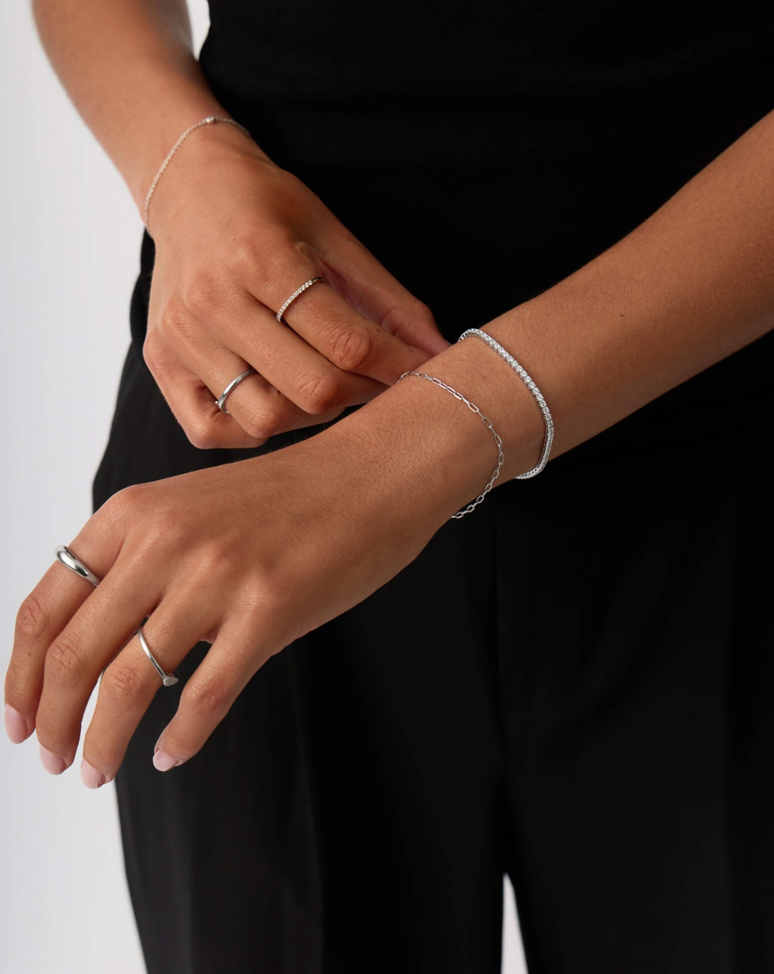 14K Solid White Gold Lab Grown Diamond Tennis Bracelet for Women | Size L | Elegant Jewelry Gift for Anniversary, Wedding & Special Occasions