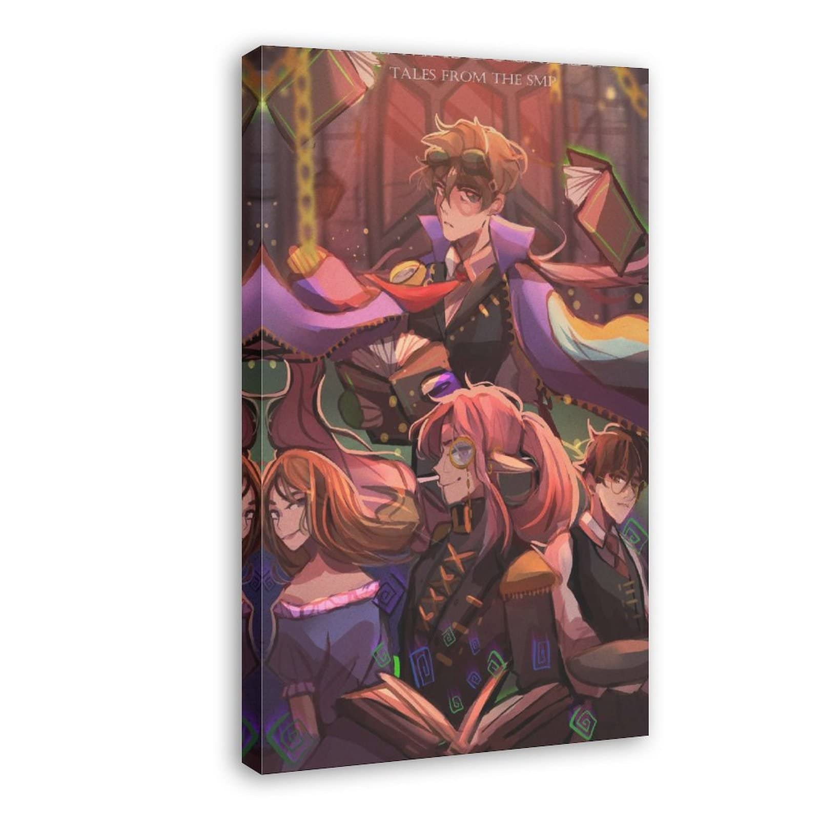 AOMACA Anime Wall Art Poster - Tales from The SMP Canvas Print (24x36 inches / 60x90cm) Framed Style - Perfect for Bedroom, Office & Gaming Room Decor - Great Gift for Anime Fans & Streamers