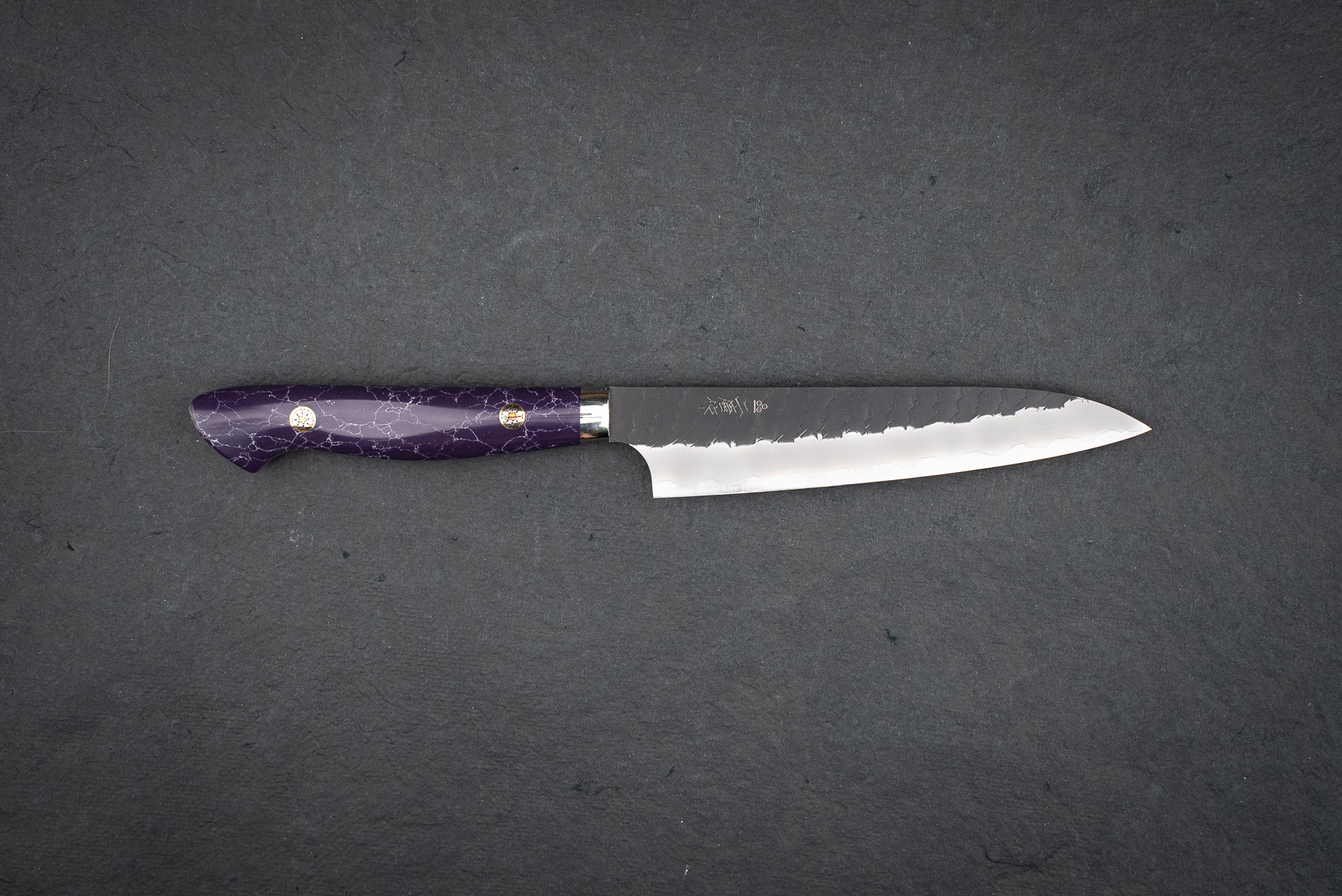 Nigara SG2 Kurouchi Tsuchime Western Petty Knife 150mm - High Carbon Stainless Steel Japanese Kitchen Knife for Precise Slicing, Chopping & Garnishing - Perfect for Home Chefs & Professional Kitchens
