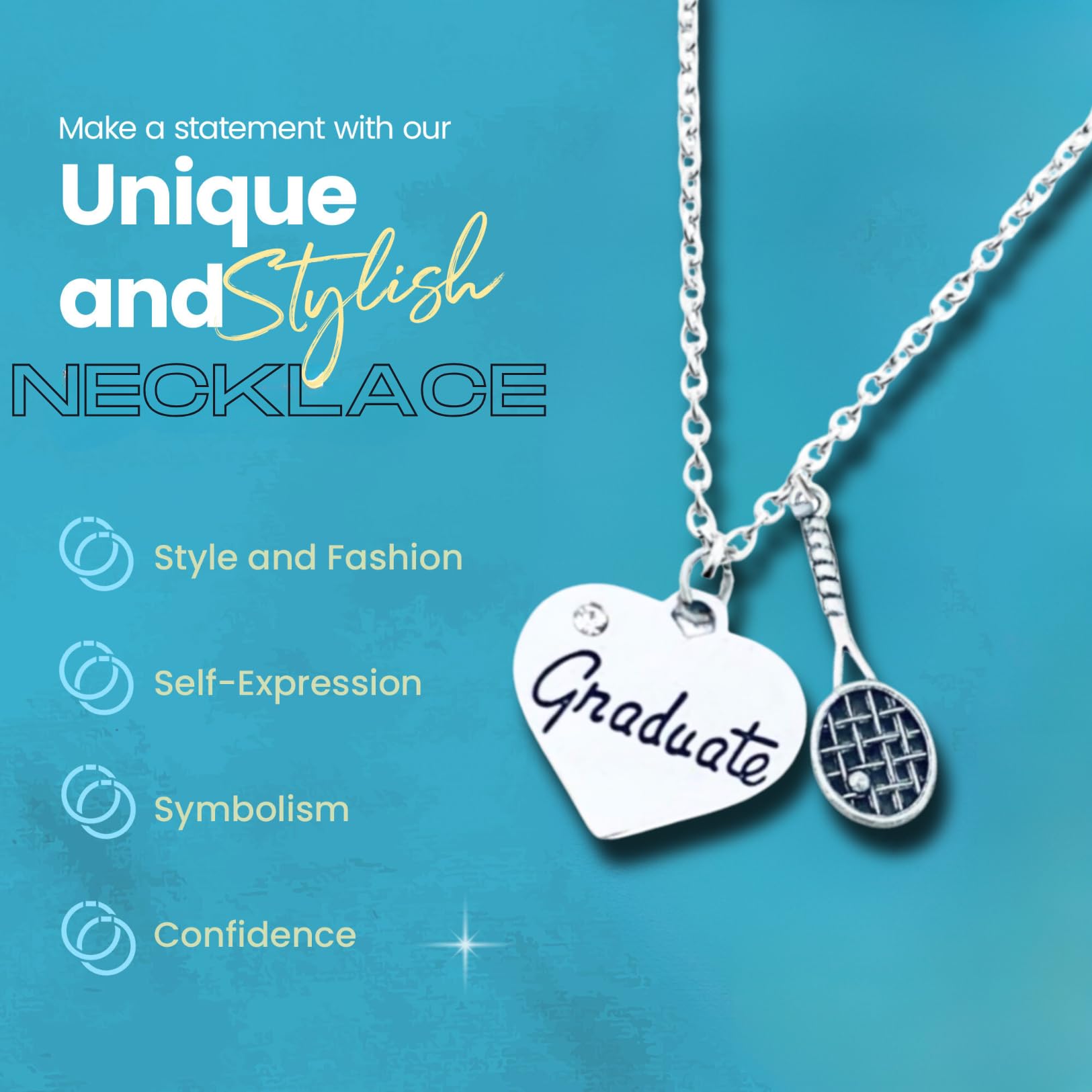 2025 Graduation Necklace - Elegant Sports Themed Jewelry for Graduates, Perfect Gift for Class of 2025 | Ideal for High School & College Commencement Ceremonies, Graduation Parties & Yearbook Photos