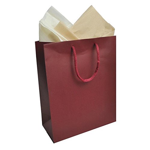 Premium Large Burgundy Gift Bags - 100 Pack for Holidays, Birthdays, Weddings & Party Favors | Elegant & Durable Party Supplies for All Occasions