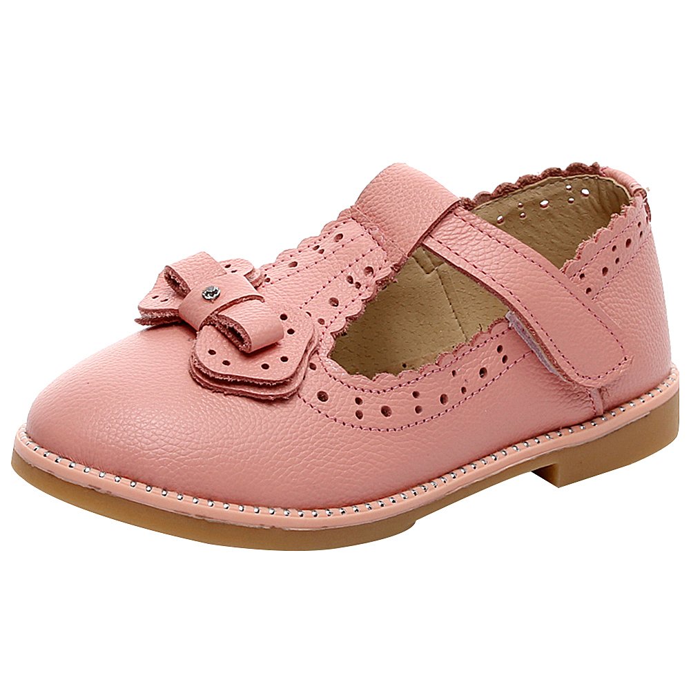 rismart Girls' School Dress Shoes - Princess Mary Janes Smart Leather Oxford Flats for Kids | Perfect for School Uniforms, Parties & Special Occasions
