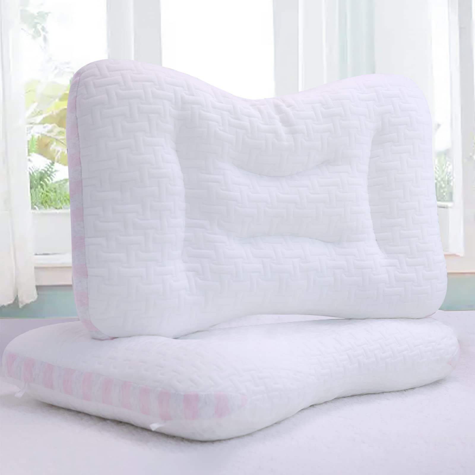 DEMEGAO 2 Pack Queen Size Bed Pillows - Luxury Soft Supportive Plush Pillows for Side, Back & Stomach Sleepers | Perfect for Home, Hotel & Guest Room Use