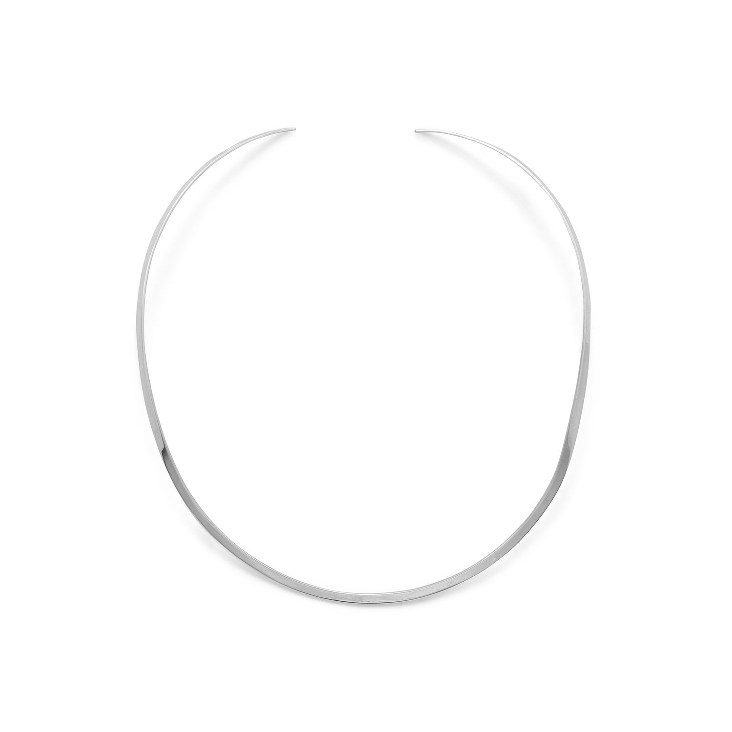 925 Sterling Silver 3mm Polished Open Back Collar Necklace for Women - Elegant Minimalist Jewelry Gift for Her - Perfect for Weddings, Date Nights & Special Occasions