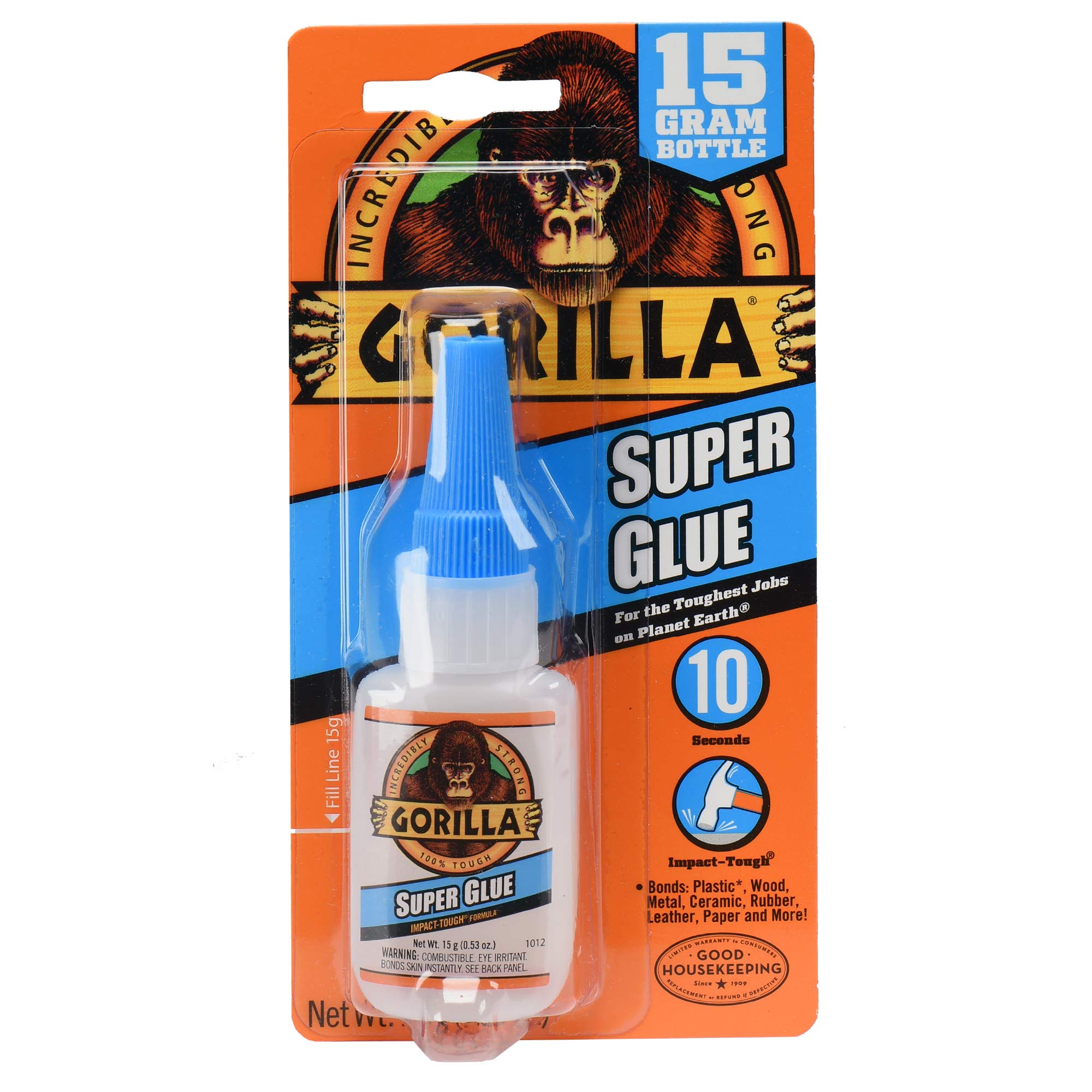 Gorilla Super Glue 15 Gram Clear - Bulk Pack of 24 | Fast Strong Bonding Adhesive for Home Repairs, Crafts, DIY Projects & Industrial Use