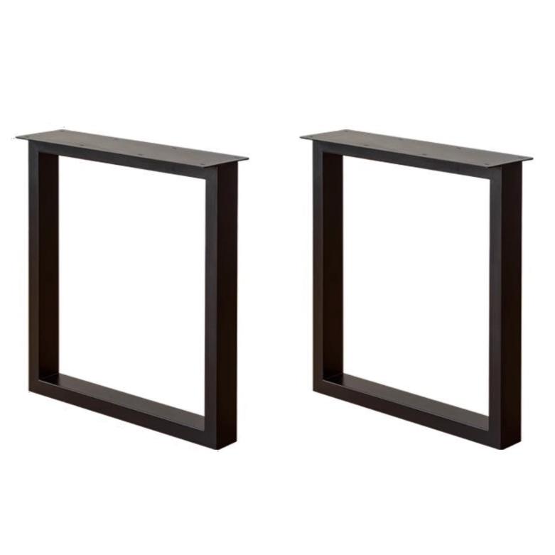 Premium Black Walnut & Ash Solid Wood Table Legs with Metal & Acrylic Accents - Sturdy Modern Furniture Legs for Dining Tables, Desks, and DIY Projects