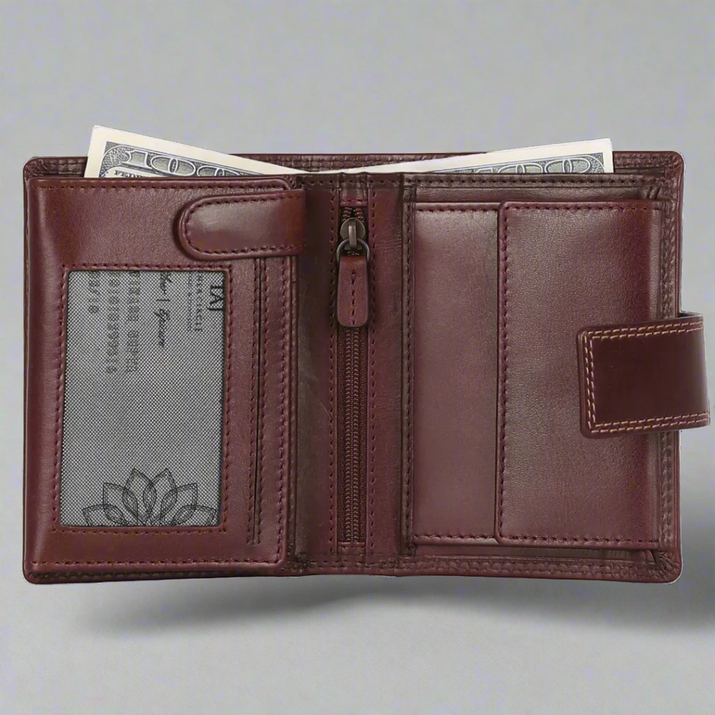 Premium MET Men's Fashion Leather Wallet - Slim RFID Blocking Bifold Wallet for Everyday Use & Travel - Perfect Gift for Dad, Husband, Boyfriend