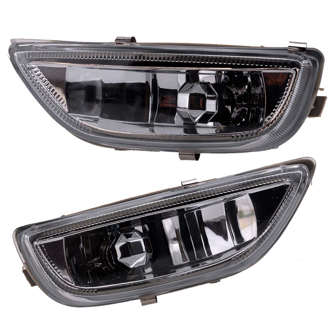 CITALL Clear Lens Front Bumper Fog Lights - Left & Right Pair for 2001-2002 Toyota Corolla (8122002030 8121002040) - Perfect for Night Driving & Bad Weather Visibility