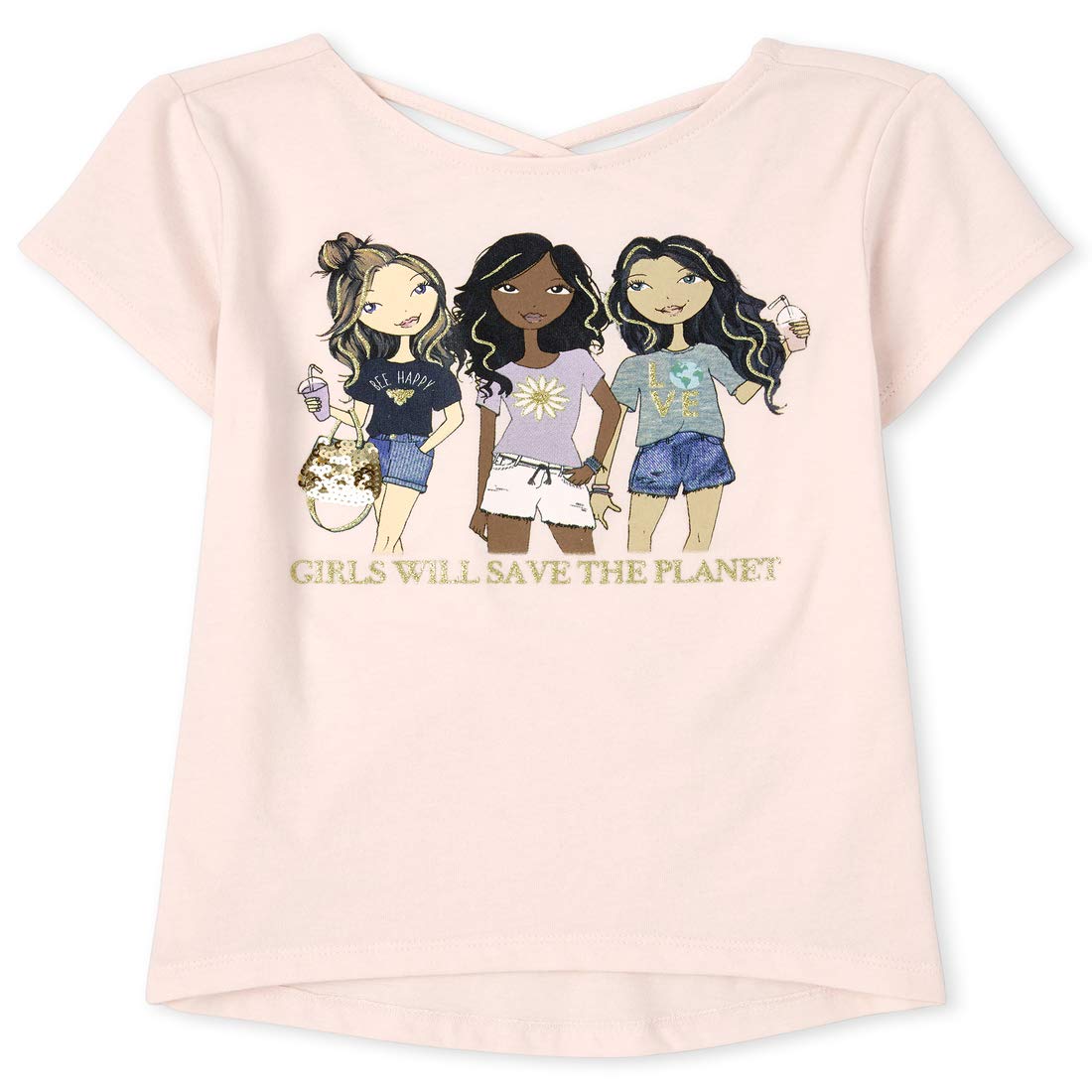 The Children's Place Girls' Short Sleeve Graphic T-Shirt - Cute Cotton Tee for Kids - Perfect for School, Playdates & Summer Outfits