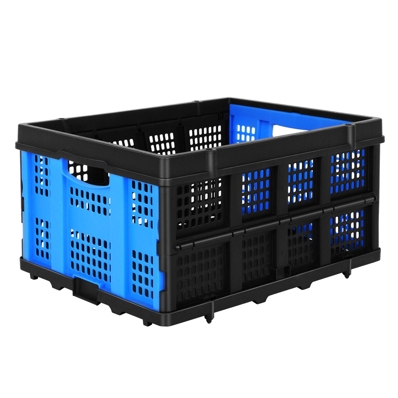 FAHKNS 60L Collapsible Storage Bins - Heavy Duty Foldable Milk Crates for Home, Office & Outdoor Organization - Large Capacity Utility Containers for Bathroom, Warehouse, Garden & Toys Storage - Perfect for Space Saving & Clutter Control