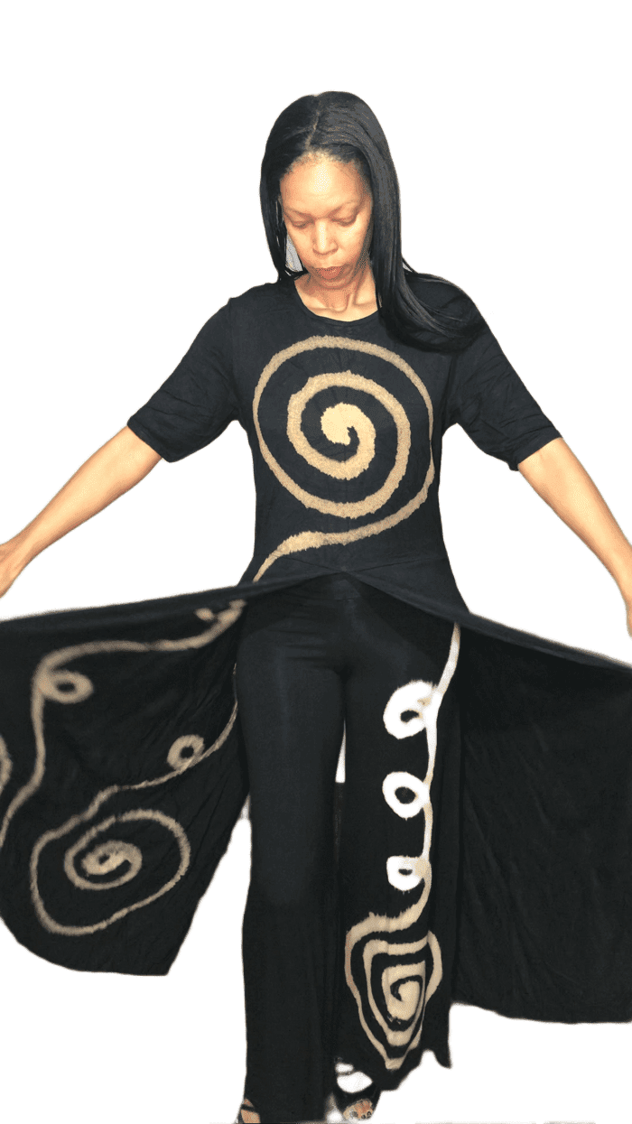 Infinity Split Tunic Palazzo Set - Women's Flowy Boho Outfit for Summer, Beach & Casual Wear | Plus Size Available