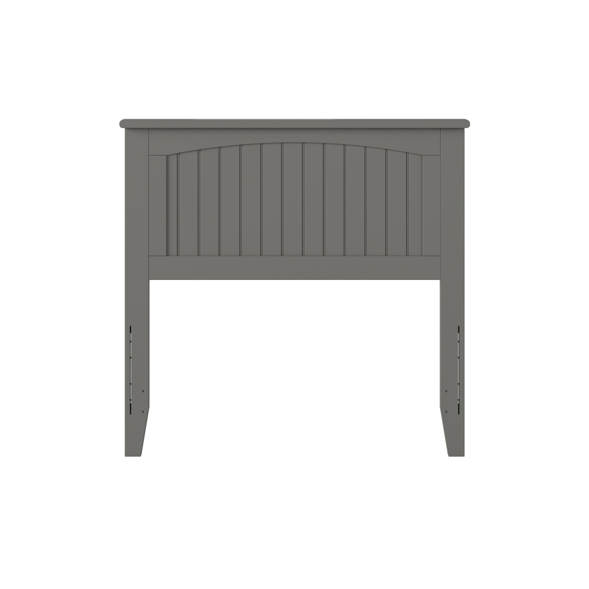 AFI Nantucket Twin Solid Wood Panel Headboard with USB Charging Ports - Grey Wooden Bed Frame Headboard for Bedroom, Guest Room & Dorm Decor