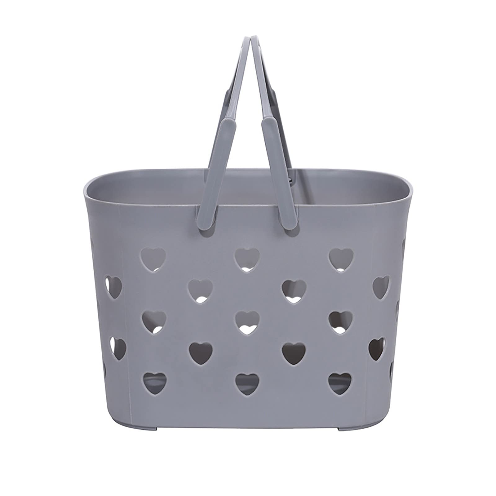 Portable Shower Caddy Tote - Waterproof Plastic Storage Basket with Handle for Bathroom, Kitchen, College Dorm - Organizer Bin for Pantry, Fresh Fruits & Toiletries - Grey, One Size (Great for Travel, Camping & Small Space Organization)