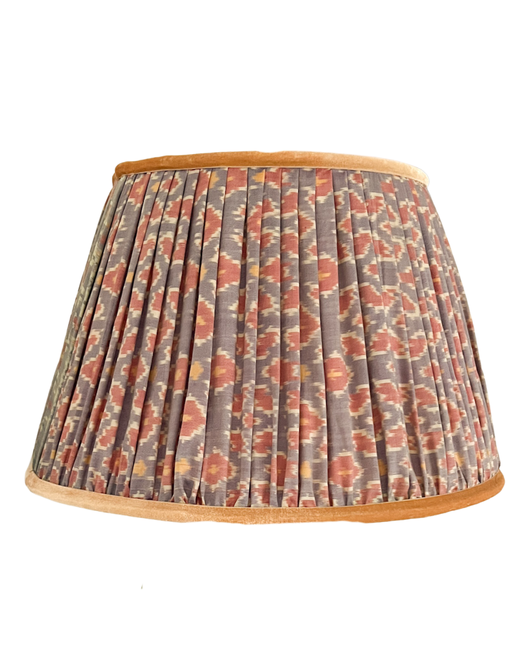 41cm Lilac and Gold Silk Sari Lampshade - Elegant Handmade Home Decor for Living Room, Bedroom, Wedding & Boho Style Interior Design