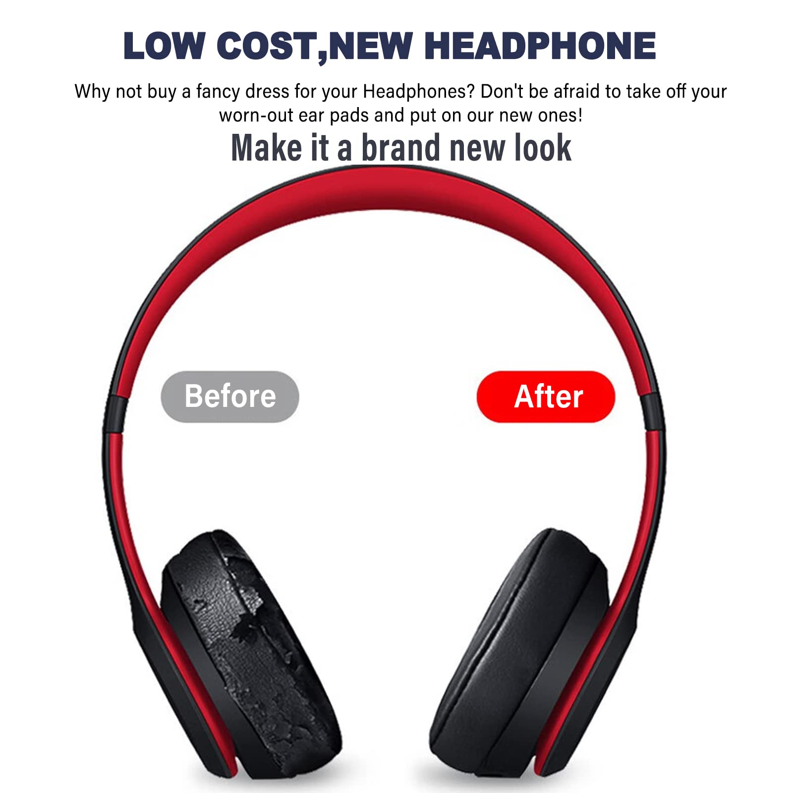 Premium Replacement Ear Pads Cushions for Beats Solo 2 & Solo 3 Wireless Headphones - Memory Foam Earpads with Soft Protein Leather (Green) - Perfect for Gym, Travel & Daily Use