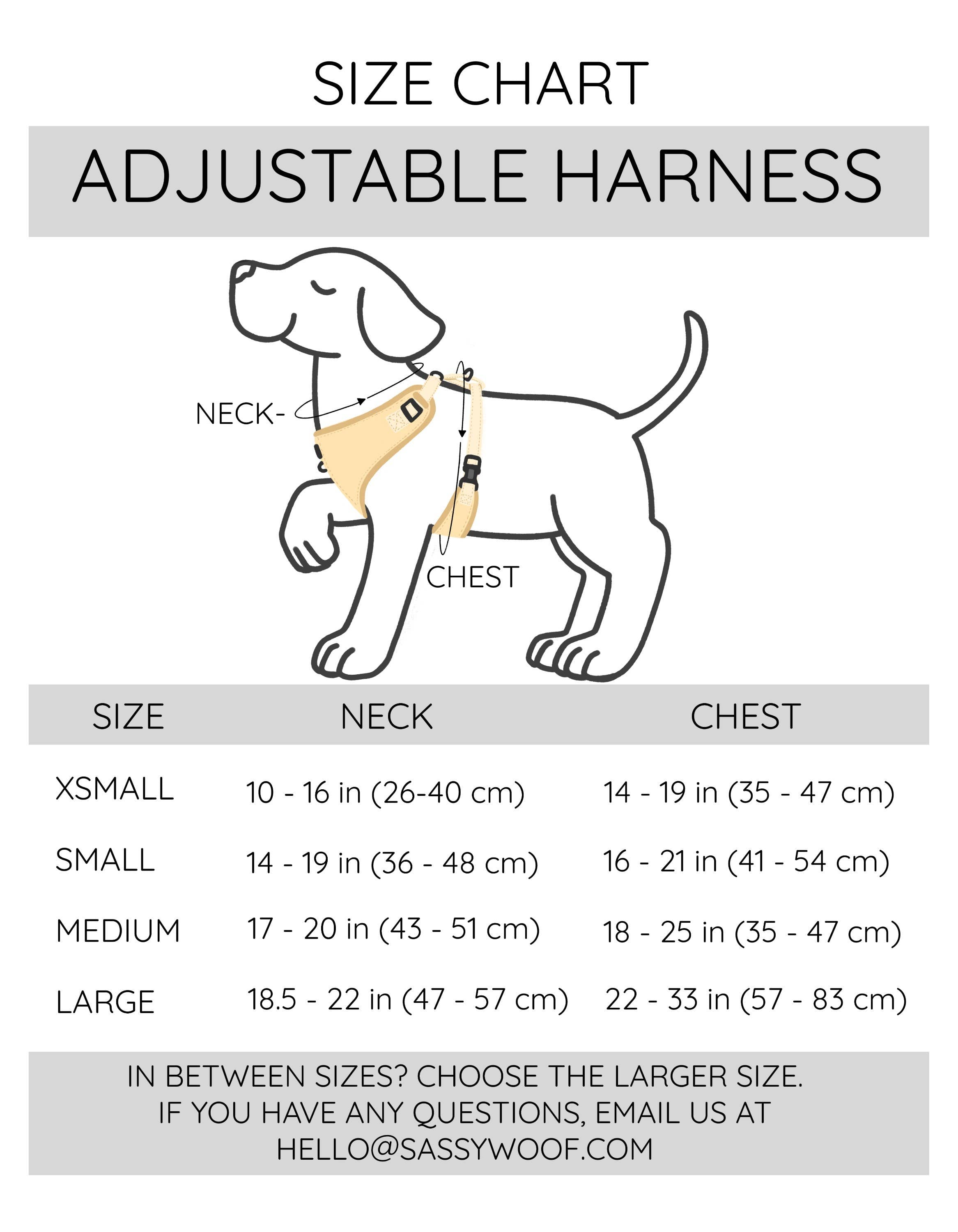 Sassy Woof Adjustable Dog Harness for Small Medium Large Dogs - Reflective & Breathable Pet Vest with 4 D-Ring Leash Attachments (Multiple Colors) - Perfect for Walking, Running, and Outdoor Adventures