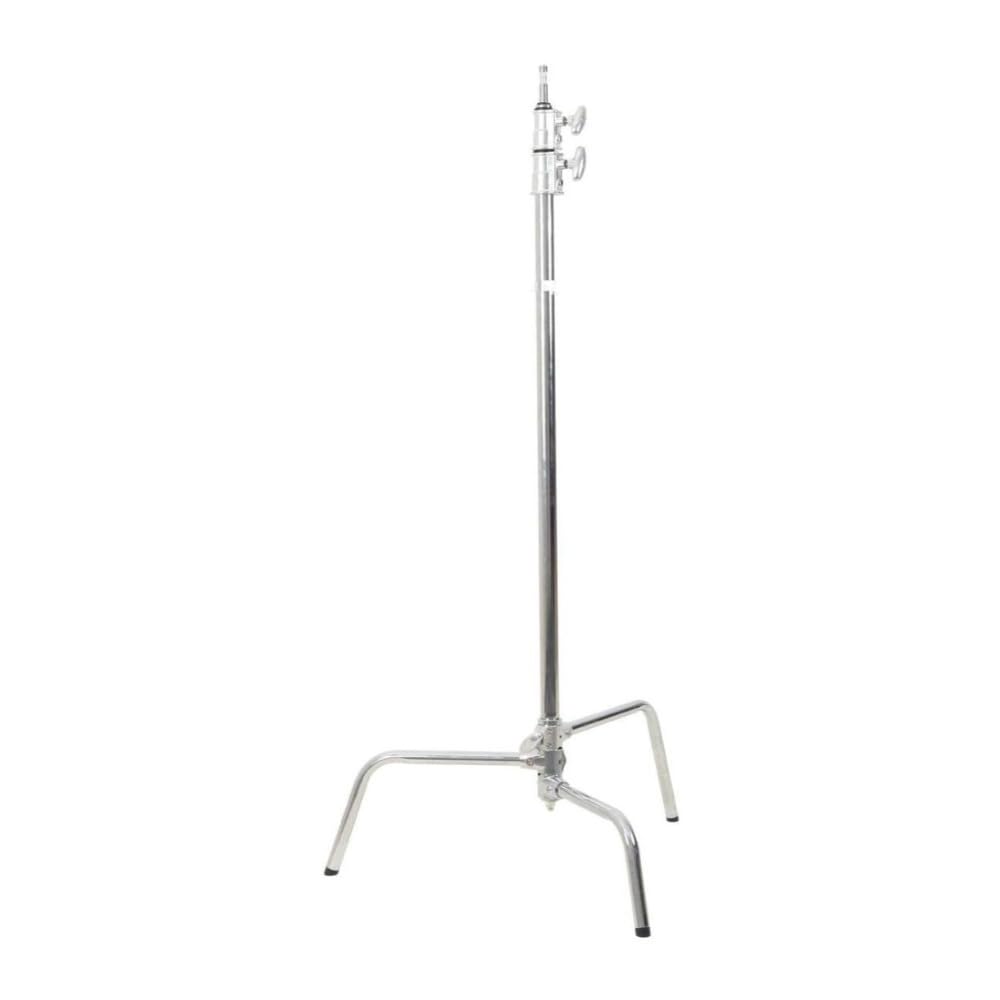 Godox 8.8ft Heavy Duty Aluminum C-Stand with 50-Inch Boom Arm - Professional Photography & Video Studio Light Stand for Lighting Equipment, Backdrops, Reflectors - Stable Silver Tripod Base for Indoor/Outdoor Use