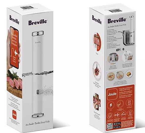 Breville Joule Turbo Sous Vide Precision Cooker - Professional Immersion Circulator for Perfect Steak, Chicken & Fish - Ideal for Home Chefs & Sous Vide Cooking Enthusiasts