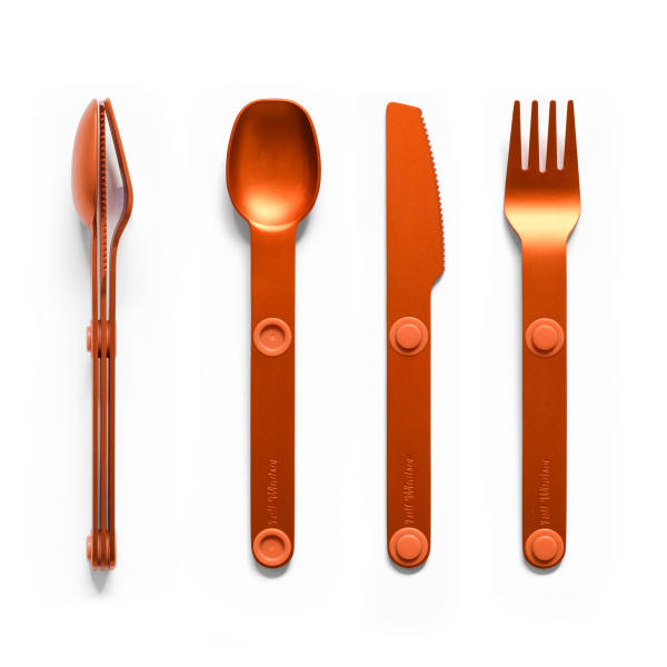 Full Windsor Magware Magnetic Flatware Set - Fire Orange | Secure & Stylish Cutlery for Camping, Picnics & Outdoor Dining
