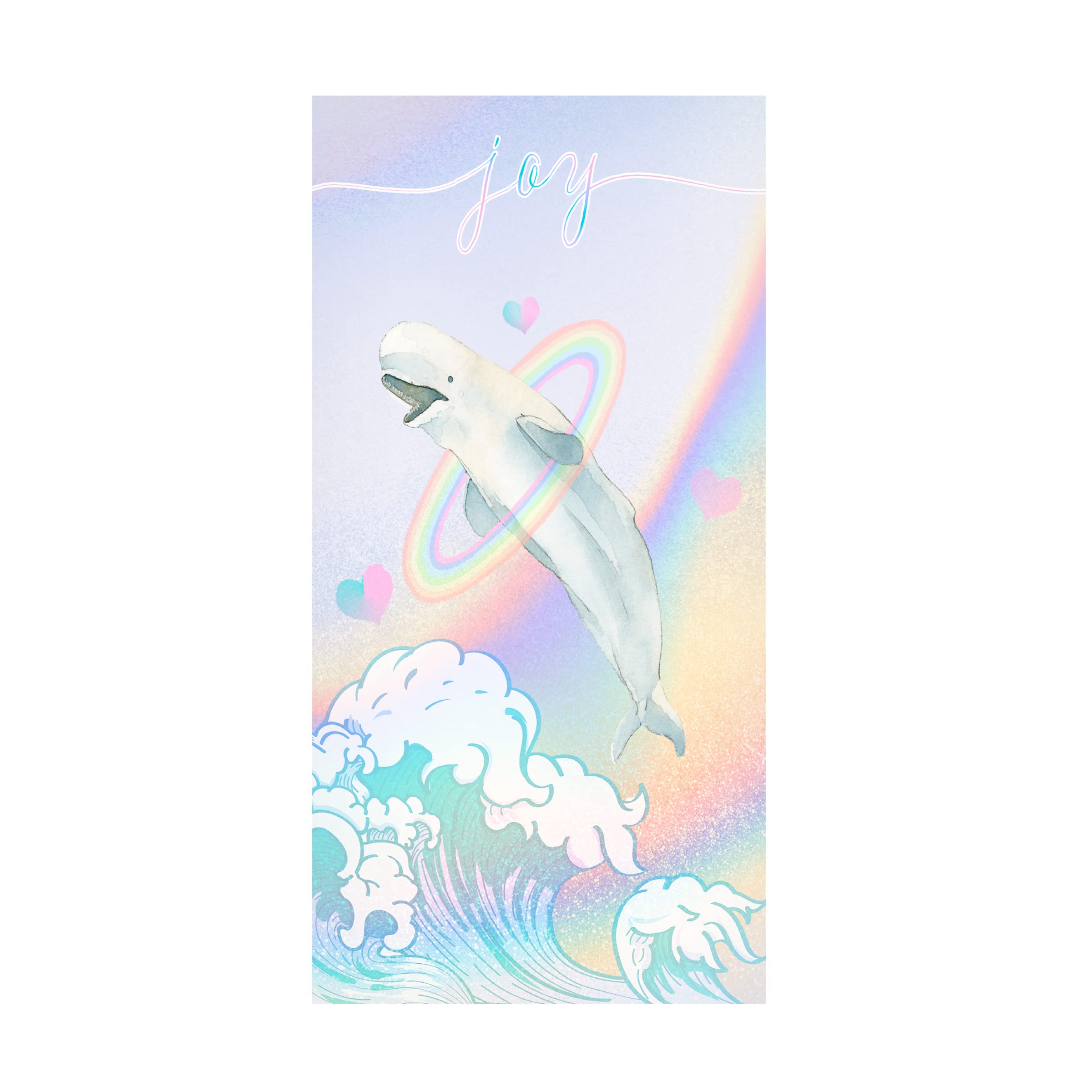 Trademark Fine Art 'Baby Beluga' Canvas Wall Art by The Font Diva - Whimsical Nursery Decor & Kids Room Wall Decor for Baby Shower Gifts