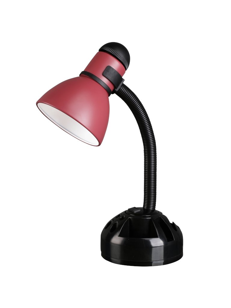 Modern Black & Burgundy Desk Lamp with Metal Shade - Aspen Creative 40041-2 Adjustable 1-Light Office Organizer Lamp, 19