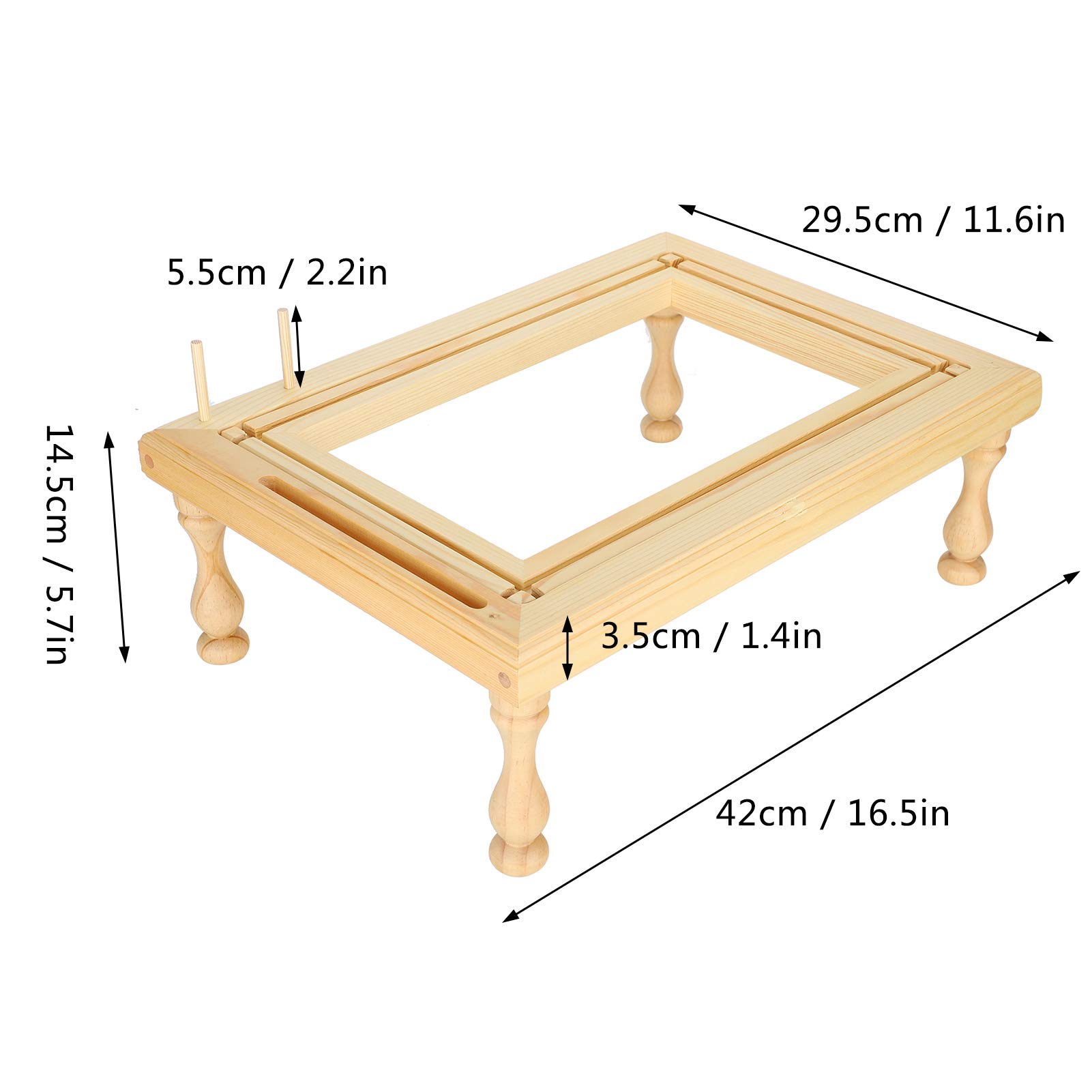 Beech Wood Embroidery Frame Stand - Scroll Quilt Holder for Stitching, Sewing & Craft Projects - Smooth Glossy Finish - Adjustable Size for Adults & Kids - Perfect for Cross Stitch, Needlepoint & DIY Home Decor