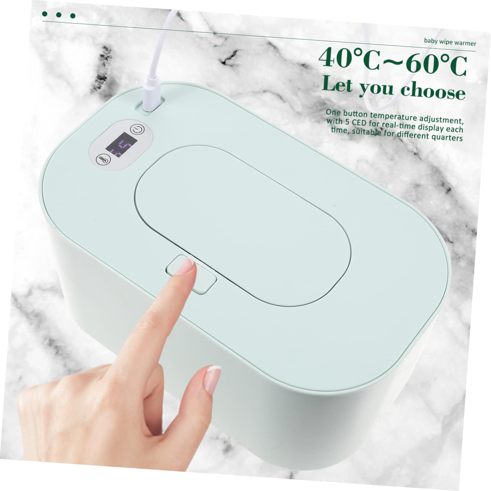 iFundom 2-Pack Baby Wipe Warmer & Dispenser - Portable Electric Tissue Heater for Newborn Care, Perfect for Diaper Changes & Nursery Essentials (White) - Ideal for Home, Travel & Daycare Use