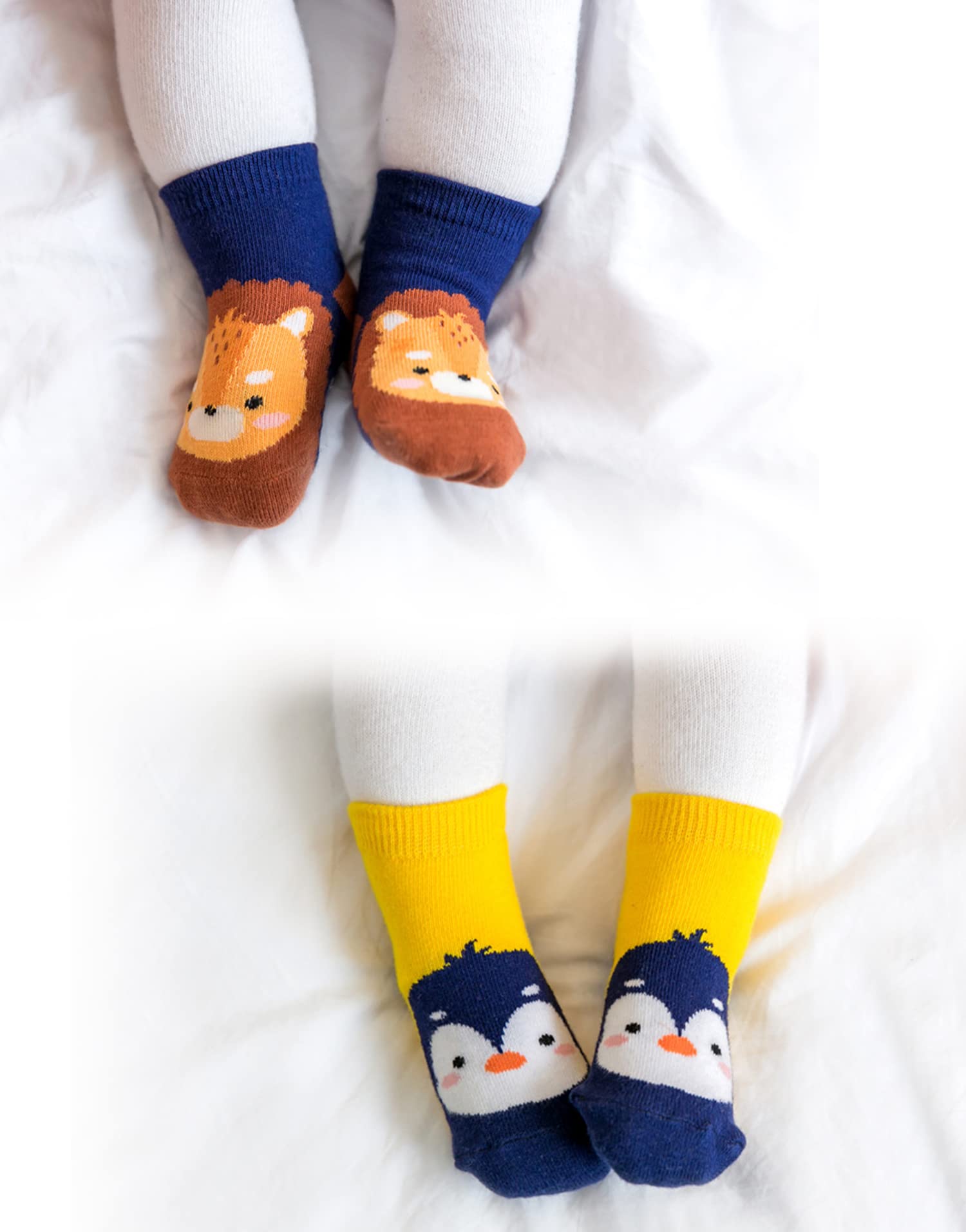 VAENAIT Baby Zoo Socks - Animal Crew Socks for Toddlers & Kids - Playtime & School