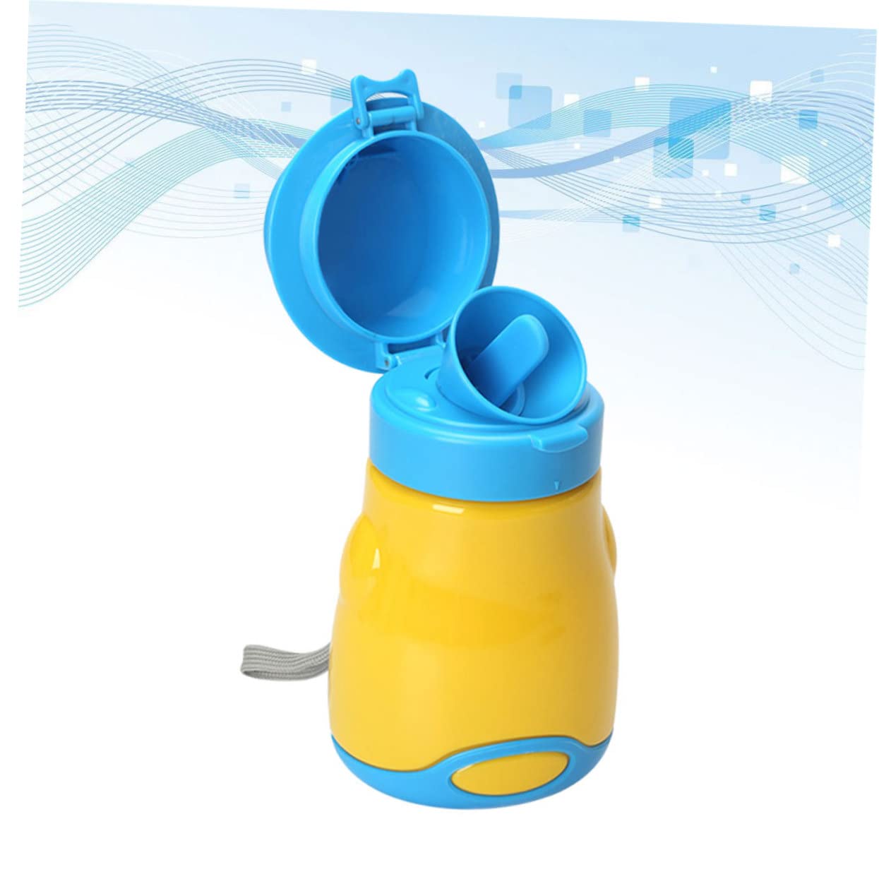 UPKOCH 3-Pack Portable Urinal Bottle for Kids - Emergency Car Toilet Travel Potty with Leak-Proof Lid (Yellow) - Ideal for Road Trips, Camping & Long Drives