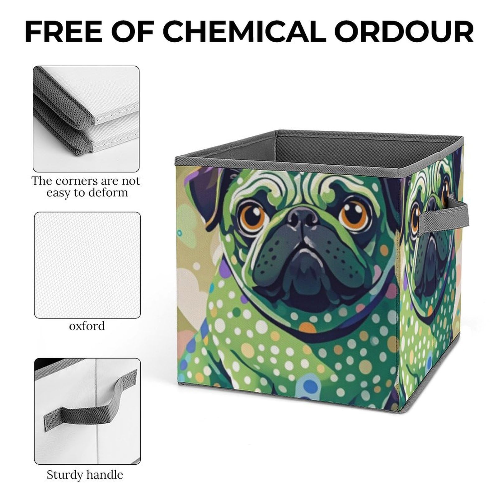 Large Collapsible Storage Bins with Handles - 10.6
