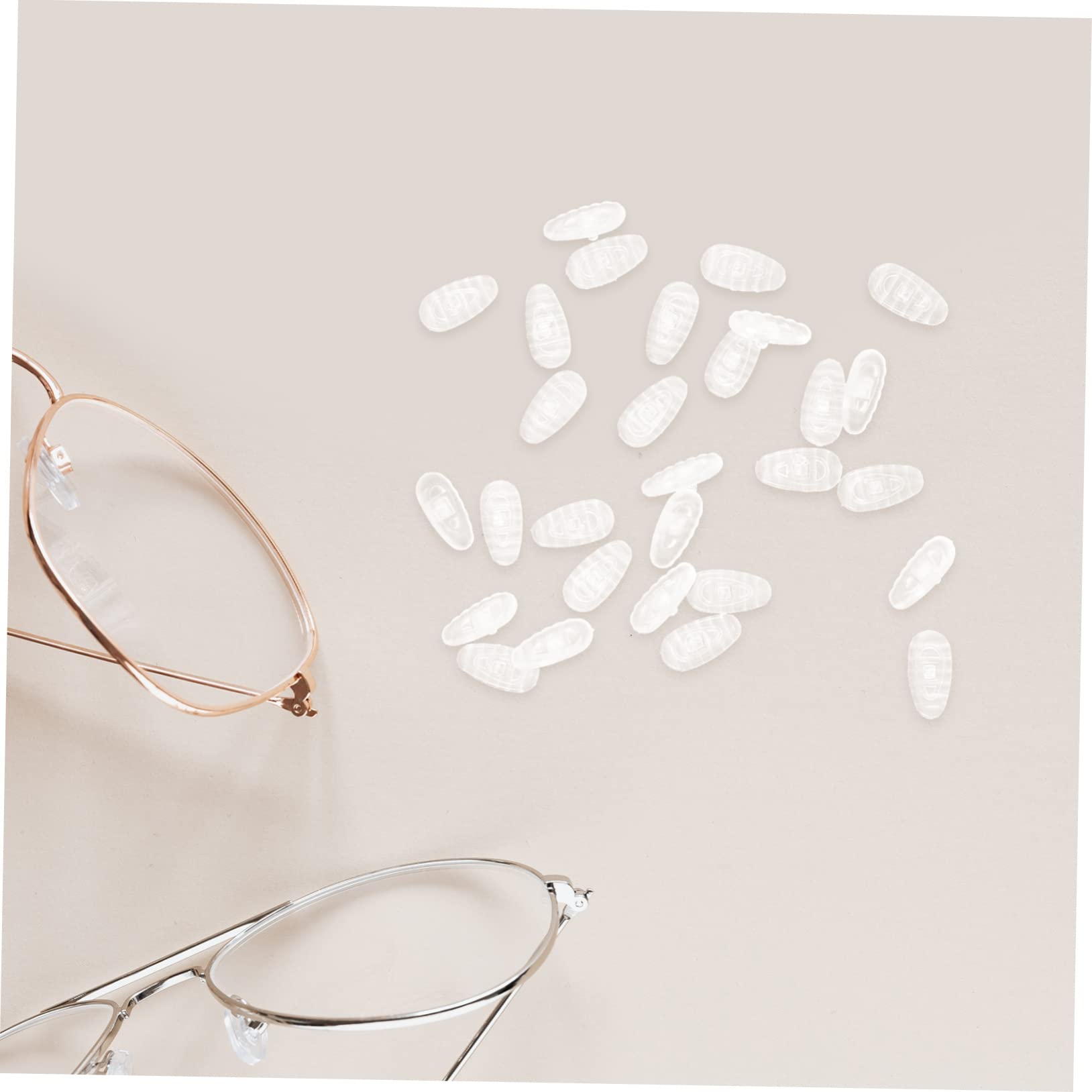 Hoement 20 Pairs Silicone Nose Pads for Glasses - Anti-Slip Replacement Nose Pads, Comfortable Design Fits Various Frames, Improves Glasses Fit - Perfect for Reading, Driving & Daily Wear
