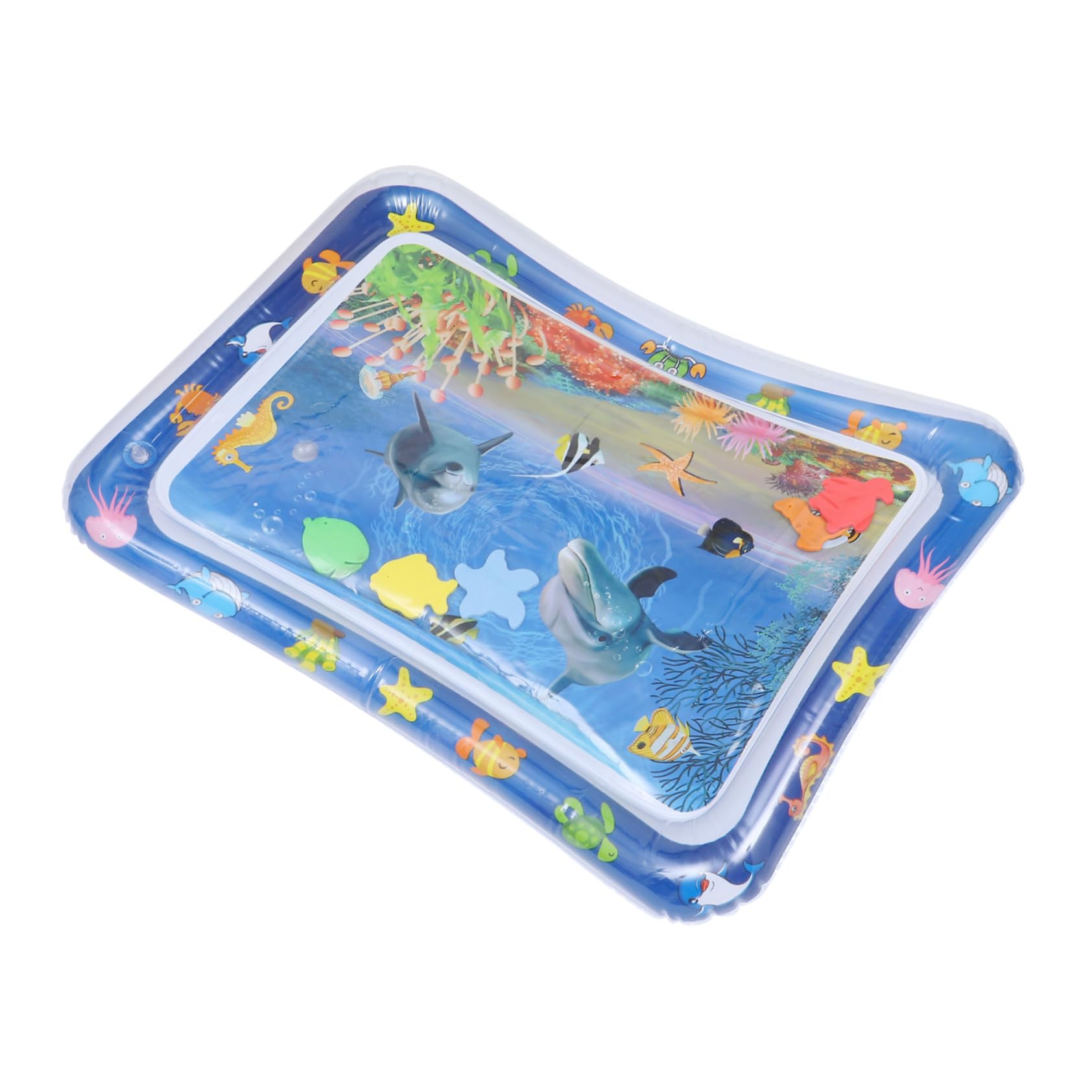 KOMBIUDA Water Cushion Play Mat for Babies - Sensory Water Mat Toy for Toddlers, Blue Plastic Floor Activity Mat - Perfect for Indoor Playtime, Tummy Time & Early Learning Development