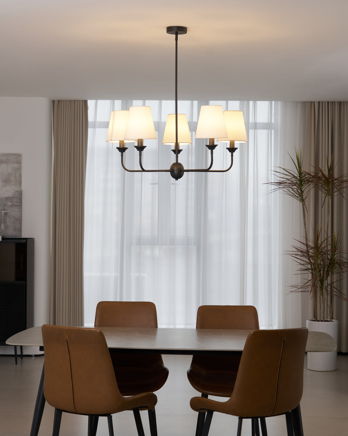 Euphora Crystal Chandelier - Elegant Modern Ceiling Light Fixture for Dining Room, Living Room, Bedroom | Perfect for Home Decor, Wedding, Party & Event Lighting