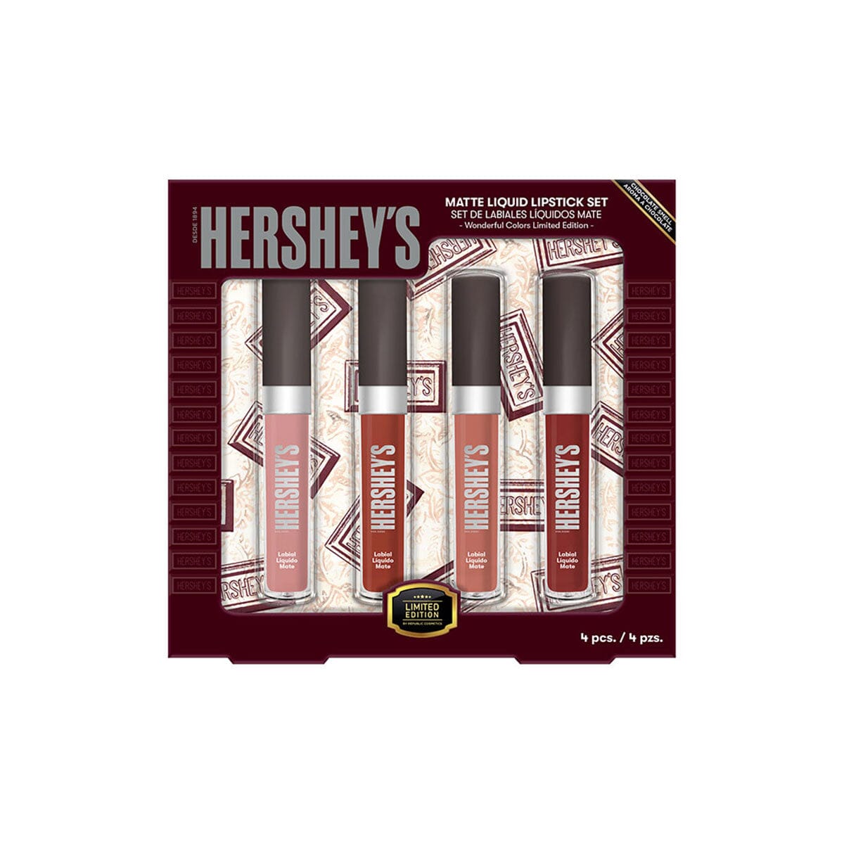 Hershey's 4-Piece Lip Balm Set - Moisturizing & Tinted Lip Care for Daily Use - Perfect for School, Work, and Travel