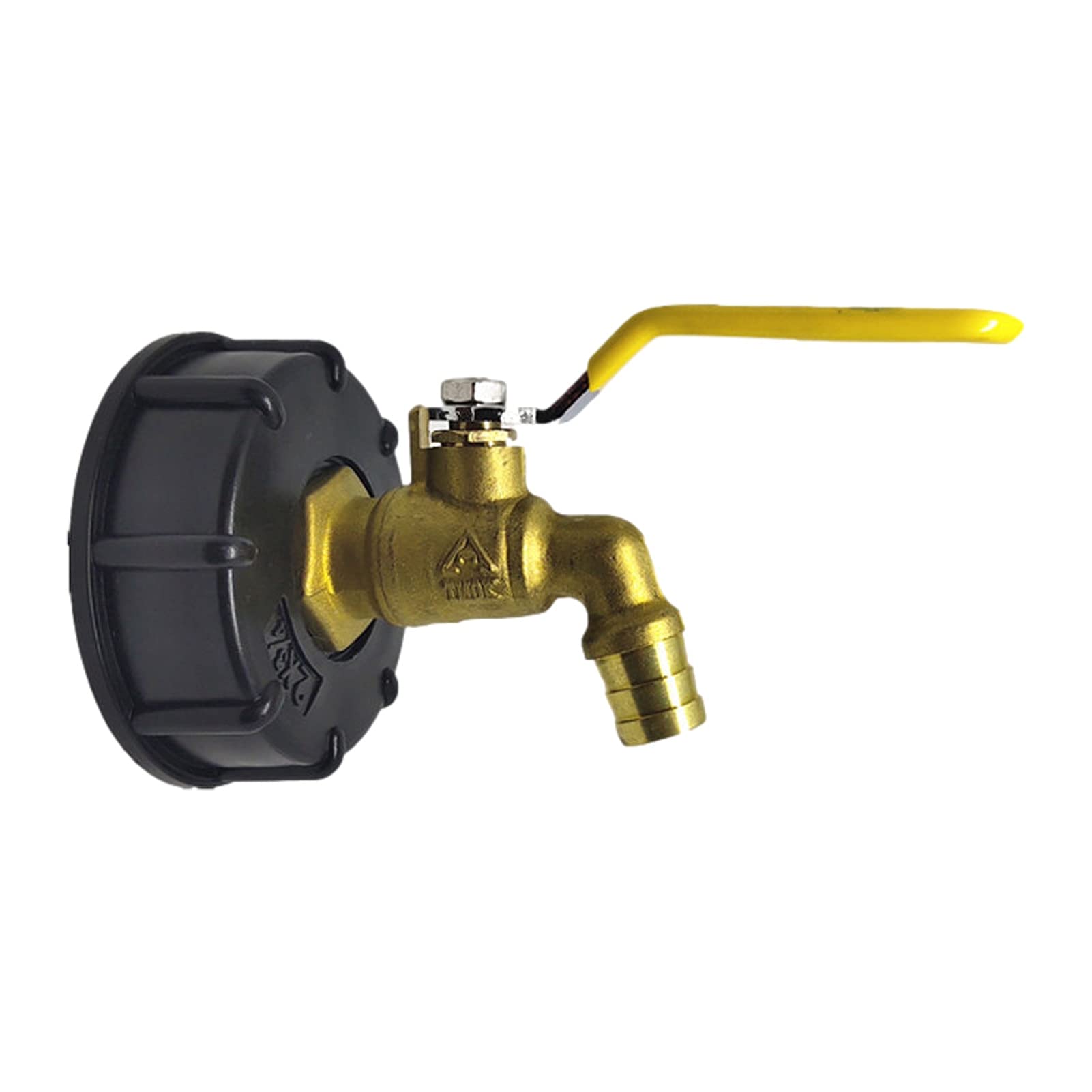 Brass IBC Outlet Tap Water Faucet for Garden Irrigation, Hose Connector & Tank Spigot - Gold Type | Ideal for Watering Plants, Lawn Care & Outdoor Hydration