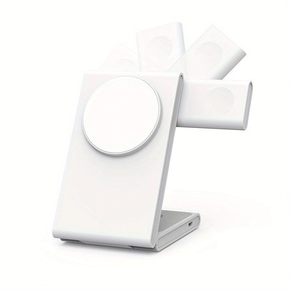 FlexCharge Trio: 3-in-1 Fast Wireless Charging Station for iPhone, Samsung & AirPods - Perfect for Home, Office & Nightstand Charging