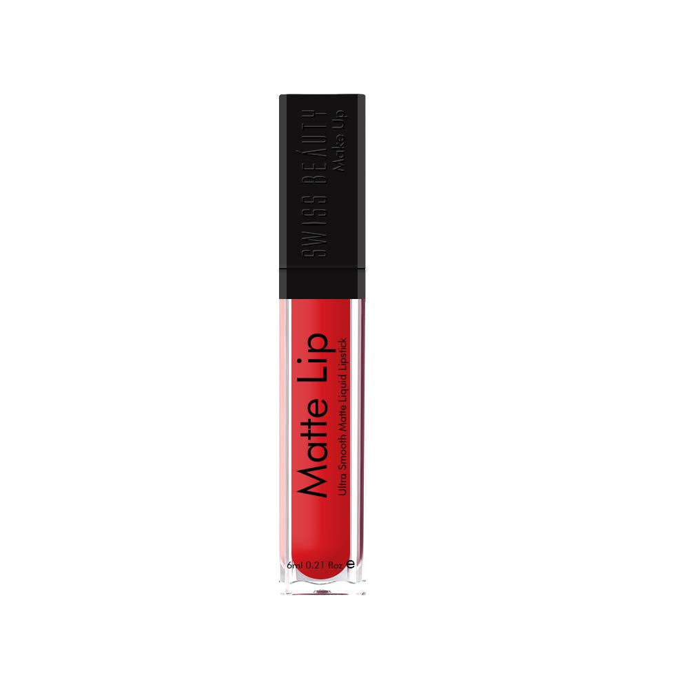 Swiss Beauty Ultra Smooth Matte Liquid Lipstick - Long Lasting, Weightless, Silky Matte Finish (Shade: Runway, 6ml) for Everyday Wear, Parties & Special Occasions