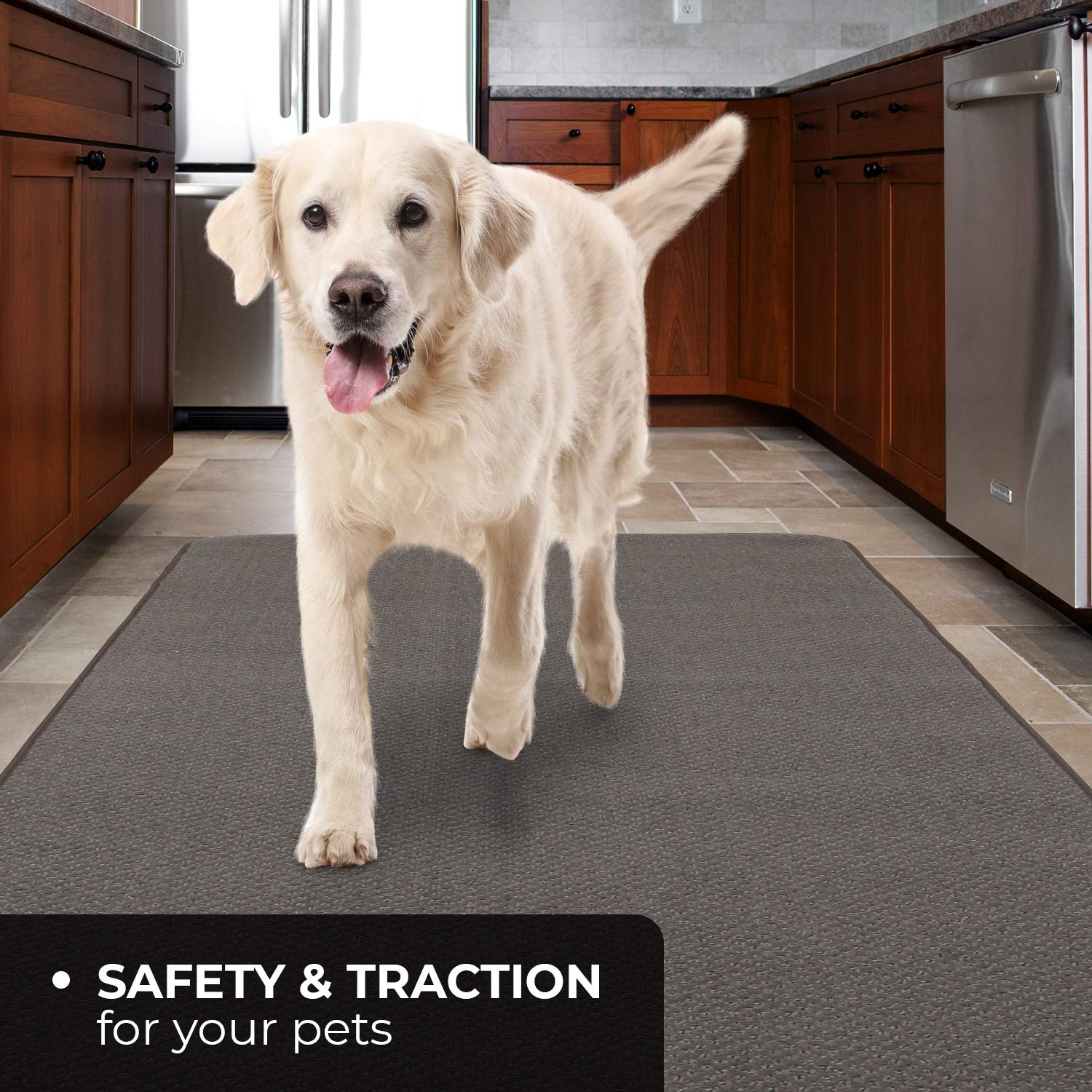 Non-Slip Carpet Runner for Hallway & Stairs - 8ft x 27in Gray Indoor/Outdoor Rug - Perfect for High Traffic Areas, Entryways & Home Safety