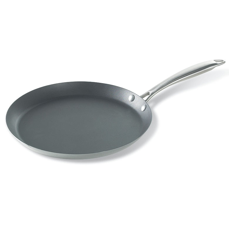 Premium Non-Stick Steel Crepe Pan - Professional French Pancake Maker for Home & Restaurant Use - Perfect for Crepes, Pancakes, Omelets & More