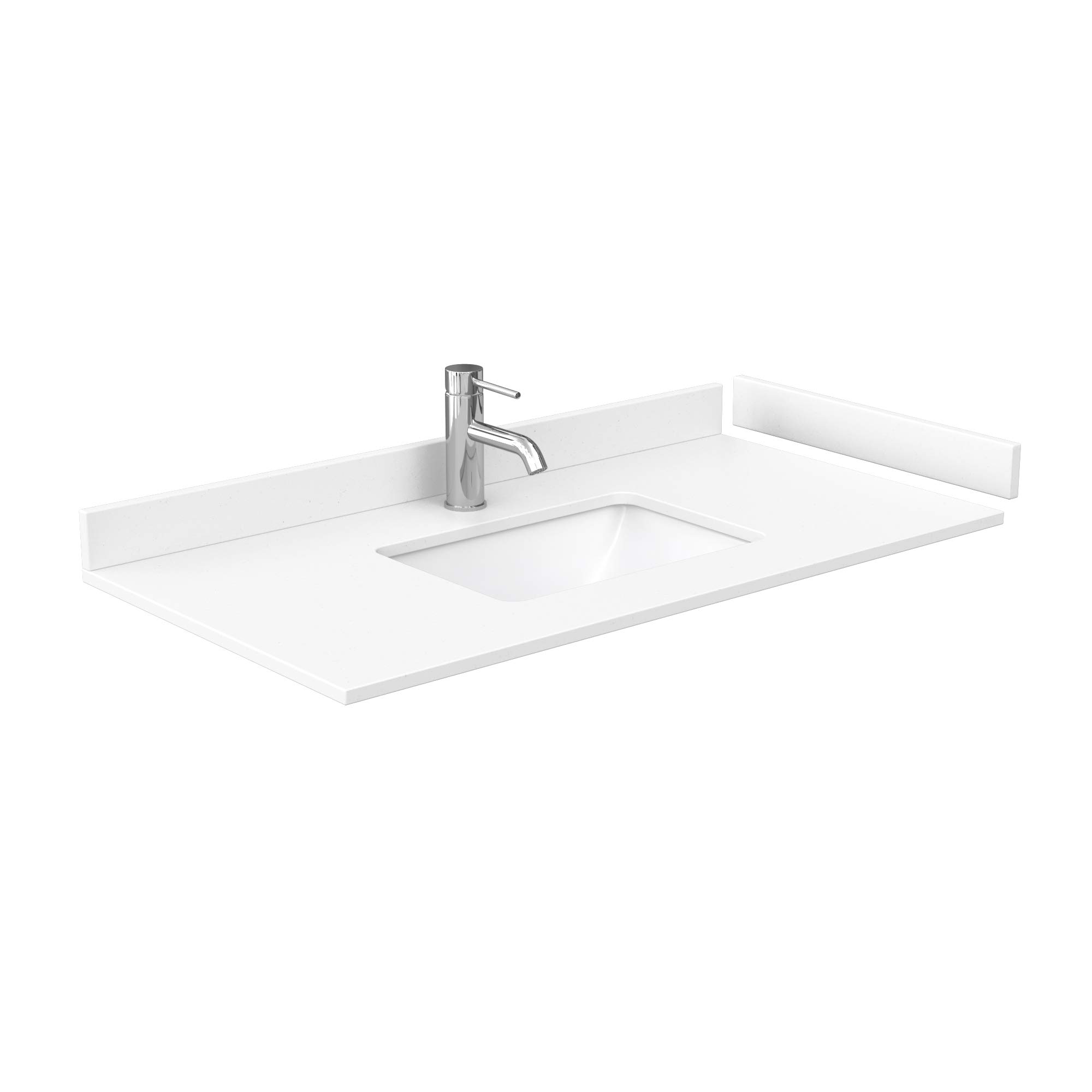42 Inch Single Bathroom Vanity with White Cultured Marble Countertop & Undermount Sink - Light Straw Finish, Matte Black Trim - Perfect for Modern Bathrooms, Powder Rooms & Home Renovations