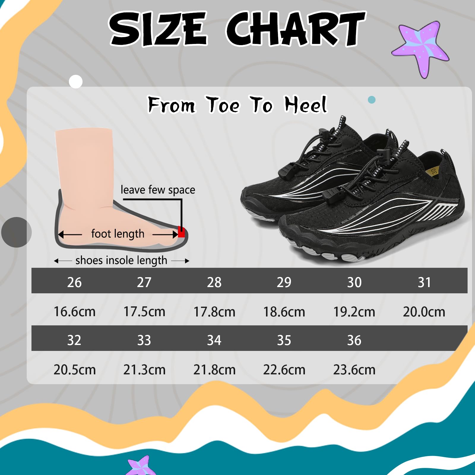 IEEILULU Barefoot Shoes for Kids - Boys & Girls Water Shoes for Beach, Pool, and Outdoor Play - Lightweight & Flexible Children's Sea Shoes