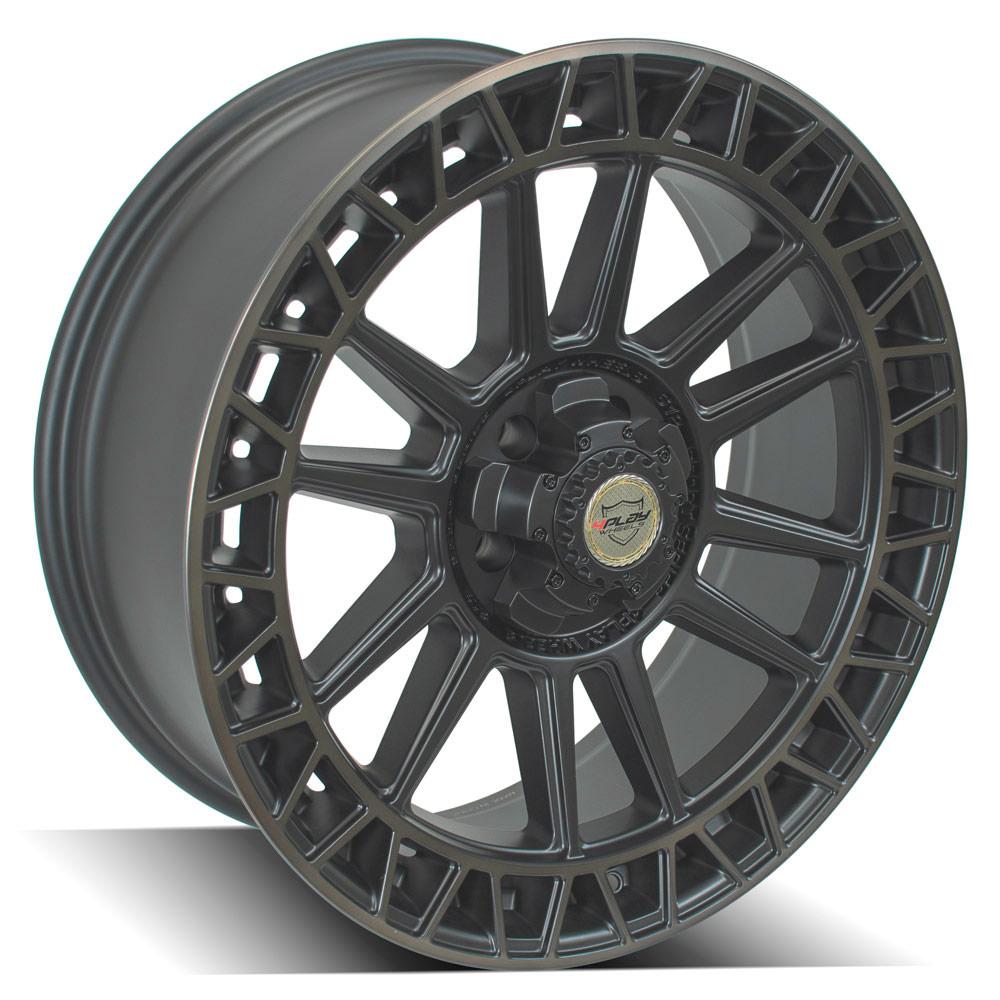 4Play Sport Series 4PS12 Satin Machined Wheels with Bronze Finish 22x9.0 0 Offset 5x127/5x139.7mm 87.1mm Hub - Perfect for Off-Road Trucks & SUVs