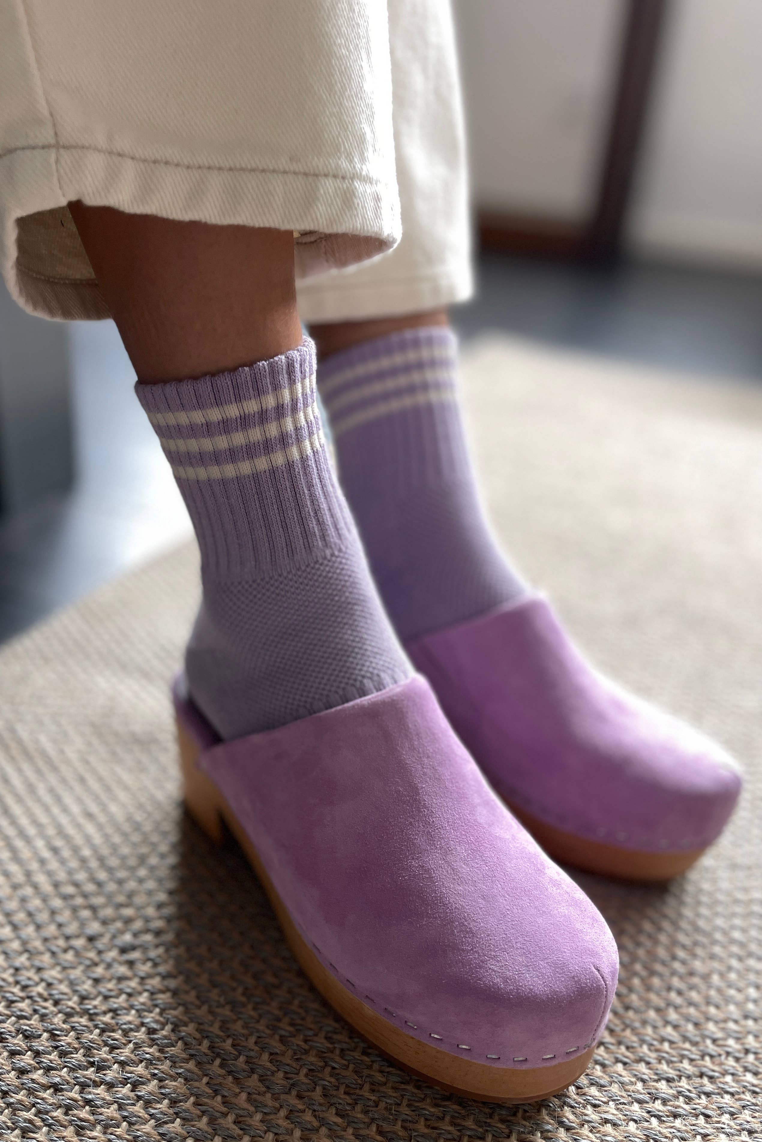 Girlfriend Socks | Iris Pattern Cozy Couple Socks for Women - Perfect Gift for Her, Valentine's Day, Anniversary & Everyday Wear