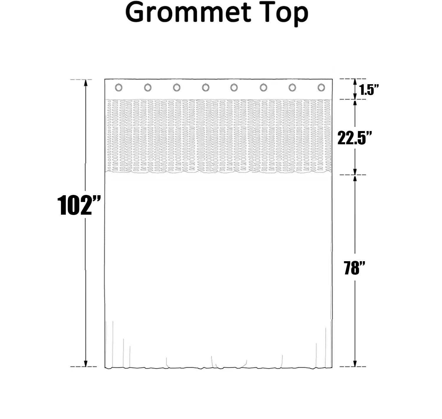 Flame Resistant Washable Hospital Privacy Curtain - 12' x 8.5' Bed Divider with Mesh Panels & Grommets - Ideal for Patient Rooms, Clinics, and Healthcare Facilities