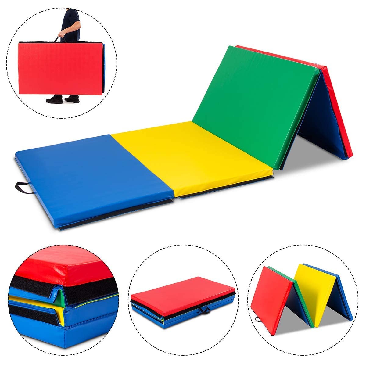 MAT EXPERT 4'x10'x2 Premium Gymnastics Floor Mat for Home & Gym - Perfect for Tumbling, Yoga, Cheerleading & Fitness Training