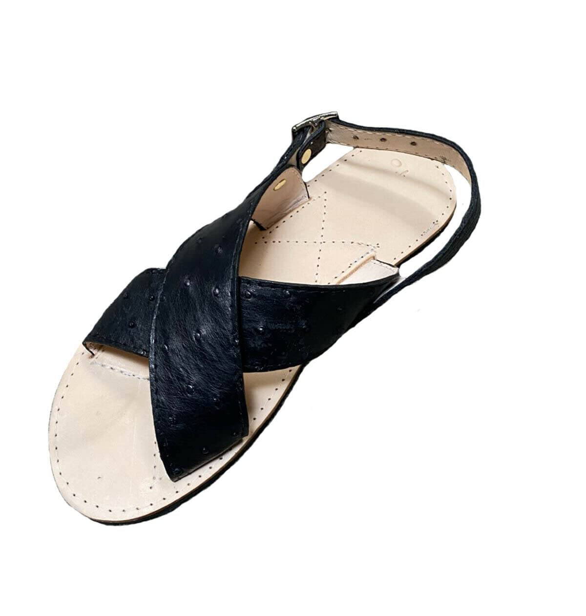 Authentic Handmade Mexican Cruzado Sandals for Men | Genuine Ostrich Leather | Traditional Comfort & Style | Perfect for Casual Wear, Beach Outings & Summer Fashion