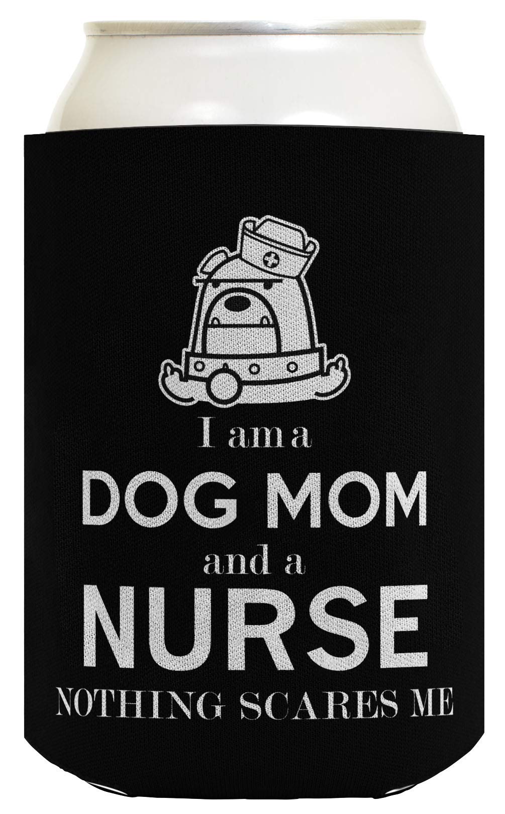48-Pack Funny Nurse Thank You Gifts - Insulated Drink Can Coolers for Dog Moms & Nurses (Black) | Perfect for Hospitals, Clinics, Veterinary Offices & Appreciation Events