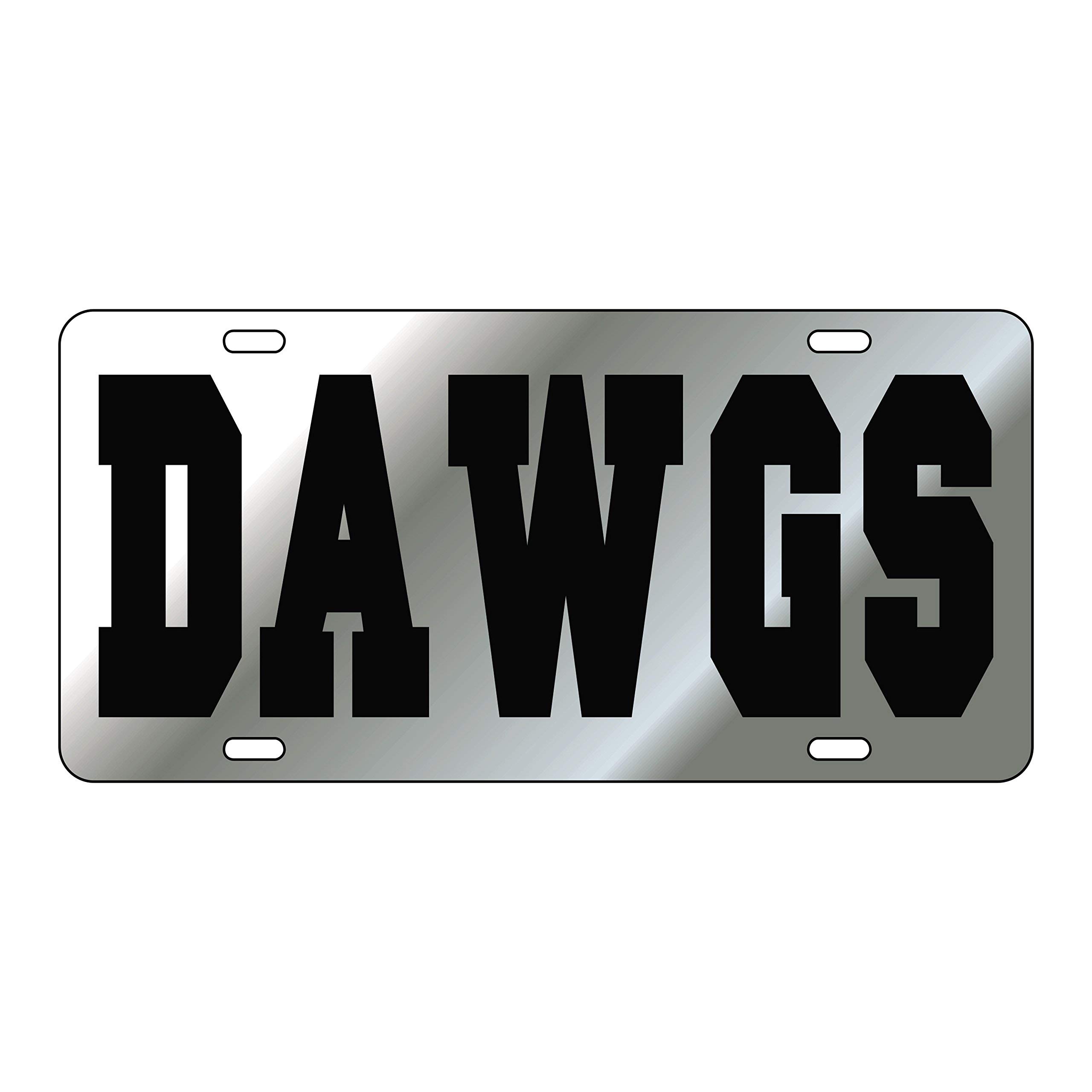 Georgia Bulldogs Laser Engraved License Plate Frame - Red Background with Silver Logo | Perfect for Car Enthusiasts & UGA Fans